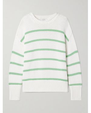 La Ligne Marina Striped Cotton Sweater - Gray