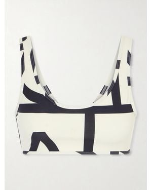 TOTEME Monogram Printed Bikini Top - Natural