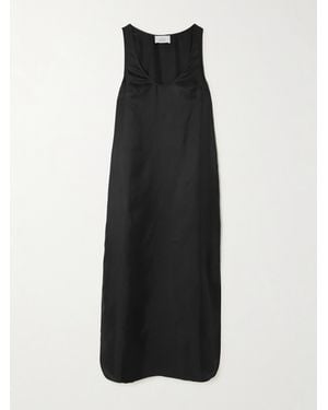 Loulou de Saison Nada Silk-Twill Midi Dress - Black
