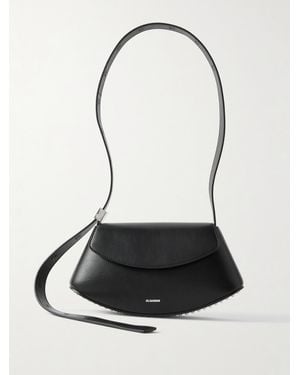 Jil Sander Eldorado Kleine Schultertasche Aus Leder - Schwarz