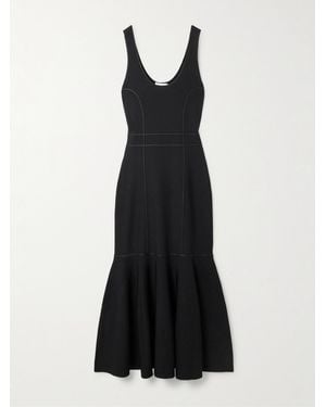 Zimmermann Midikleid Aus Strick Mit Volant - Schwarz