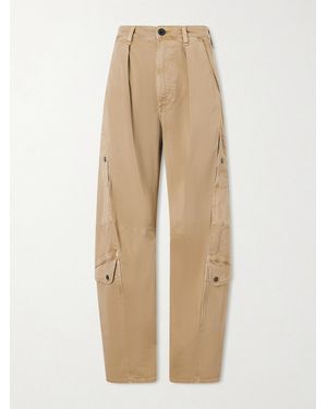 Citizens of Humanity Flight Mid-Rise Straight-Leg Cotton-Blend Twill Cargo Trousers - Natural