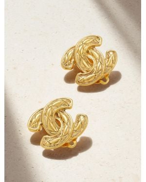 CHANEL Plated Clip Earrings - Metallic