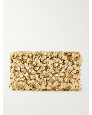 Jonathan Simkhai Reese Beaded Metallic Satin Clutch