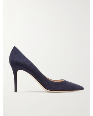 Gianvito Rossi 85 Leather Court Shoes - Blue