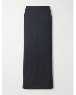 Almala Bey Twill Midi Skirt - Blue