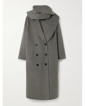 Rohe Double-Breasted Wool And Cashmere-Blend Coat - Gray