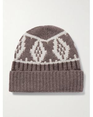 arch4 Lorenz Fair Isle Cashmere Beanie - Gray