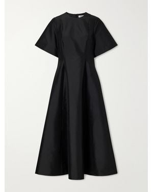 BERNADETTE Madeline Panelled Taffeta Midi Dress - Black