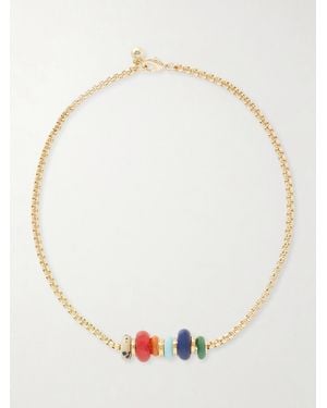 Roxanne Assoulin The Stone Slider Goldfarbene Kette Mit Mehreren Steinen - Natur