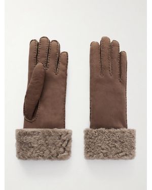 Brunello Cucinelli Shearling Gloves - Brown