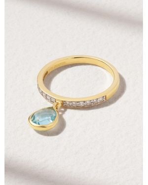 Mateo Bague En Or 14 Carats (585/1000) Topaze Et Diamants - Neutre