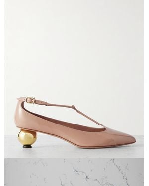 Ferragamo Tania Pumps Aus Lackleder - Natur