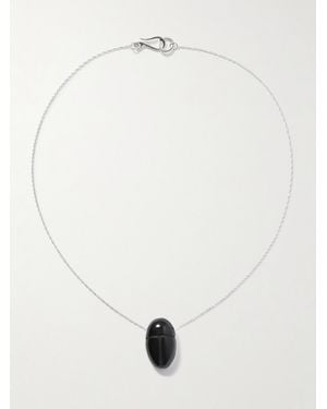 Sophie Buhai Scarab Kette Aus Silber Mit Onyx - Weiß