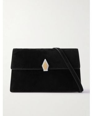 Metier Parallel 22 Small Suede Shoulder Bag - Black