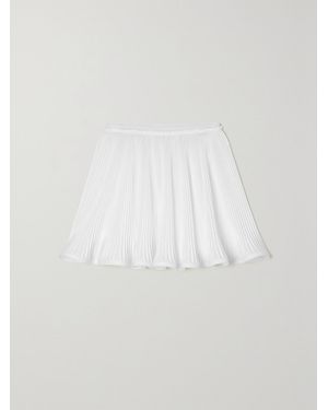 Givenchy Ruffled Plissé-Satin Mini Skirt - White