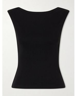 St. Agni Ballerina Organic Cotton-Jersey Top - Black