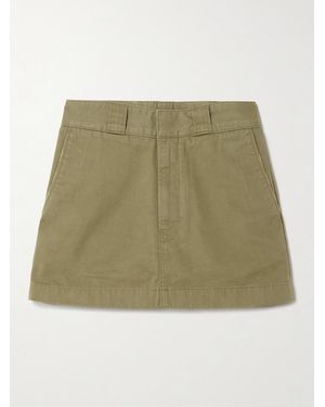 RE/DONE The Ollie Cotton-Gabardine Mini Skirt - Green