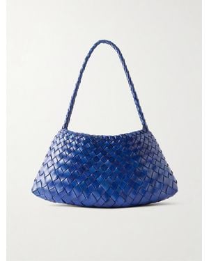 Dragon Diffusion Rosanna Mini Woven Leather Shoulder Bag - Blue