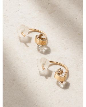 Melissa Joy Manning 14-Karat Recycled Herkimer Diamond Earrings - Natural