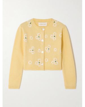 ShuShu/Tong Embroidered Wool-Blend Cardigan - Metallic