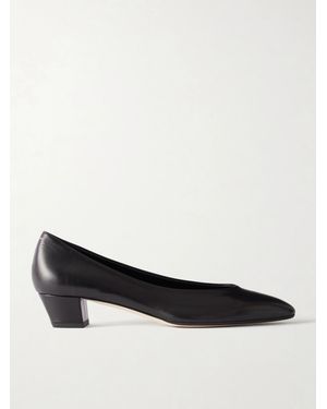Aeyde Helia 35 Leather Court Shoes - Black