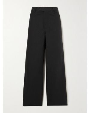 Amiri Cotton-Canvas Wide-Leg Trousers - Black