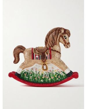 Judith Leiber Rocking Horse Jessie Crystal-Embellished-Tone Clutch - Multicolour
