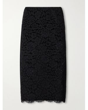 Doen Nandette Lace Knee-Lenght Skirt - Black