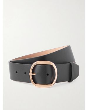 Gabriela Hearst Elster Textured-Leather Belt - Black