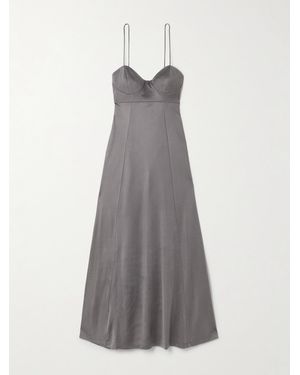 Dries Van Noten Paneled Jersey Midi Dress - Gray