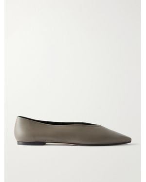 Aeyde Betty Leather Ballet Flats - Natural