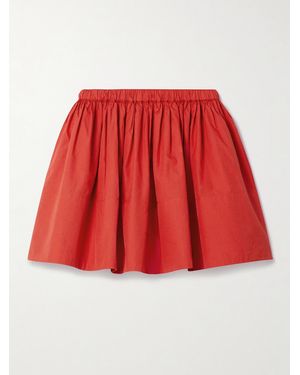 Suzie Kondi Foosta Cotton-Poplin Mini Skirt - Red