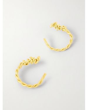 YSSO Snake Vergoldete Creolen - Weiß