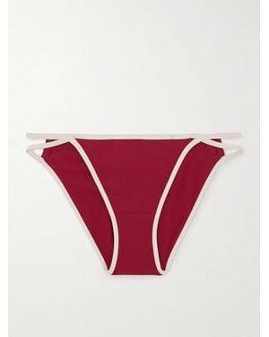 Eres Reinette Anita Zweifarbiges Bikini-Höschen Mit Cut-Outs - Rot
