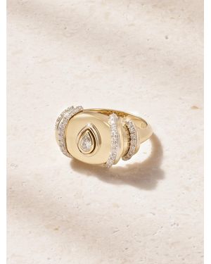 L'Atelier Nawbar Sun Down 18-Karat Diamond Pinky Ring - Natural