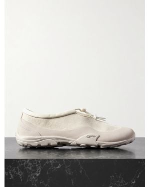 New Balance Tokyo Design Studio Minimus Shell And Suede Slip-On Trainers - Natural