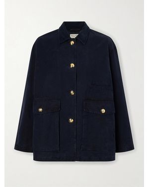 Nili Lotan Devin Corduroy-Trimmed Cotton-Canvas Jacket - Blue