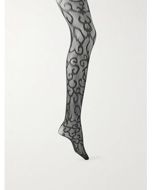 Gabriela Hearst Tyla Stretch-Lace Tights - Black
