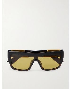 Bottega Veneta Ribbon D-Frame Acetate Sunglasses - Black