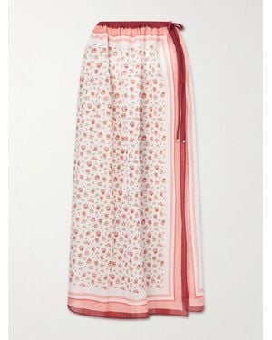 Dolce & Gabbana Floral-Print Cotton-Voile Coverup - Pink