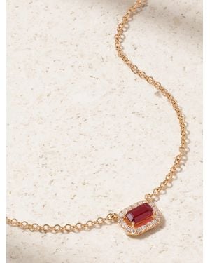 SHAY 18-Karat Rose, Ruby And Diamond Necklace - Natural