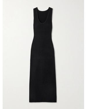 SIR. Chiara Cotton-Blend Bouclé Maxi Dress - Black