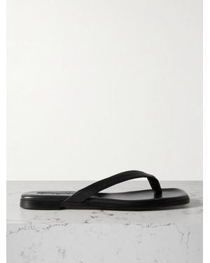 Emme Parsons Meta Leather Flip Flops - Black
