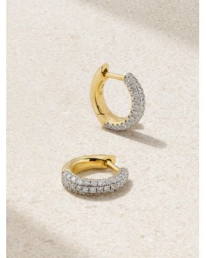 Octavia Elizabeth Yana Micro 18-Karat Recycled Diamond Hoop Earrings - Natural