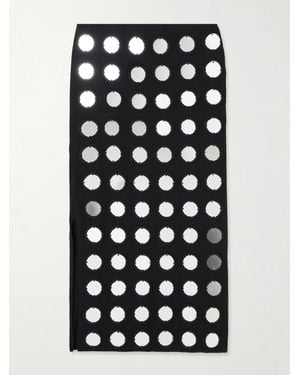 Conner Ives Embellished Cotton Maxi Skirt - Black