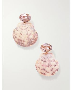 Jennifer Behr Kauai Seashell-Embellished-Tone Earrings - Pink