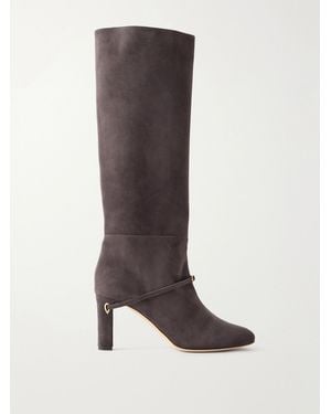 Jennifer Chamandi Samuele 85 Suede Knee-High Boots - Brown