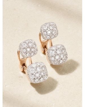 Pomellato Nudo 18-Karat Rose And Diamond Earrings - Natural