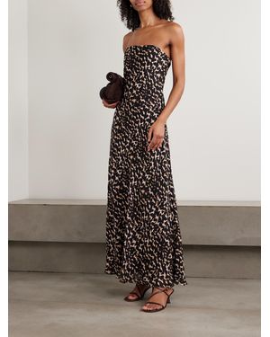 STAUD Casey Sequined Strapless Maxi Dress in Green | Lyst